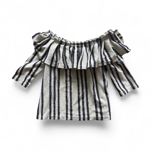 Banana Republic Navy and White Striped Top - Picture 1 of 6